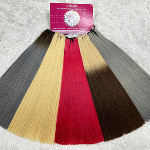 La mejor opción de cabello Remy liso de hueso, cabello crudo vietnamita dibujado doble, donante único virgen 100% - Product Image 6