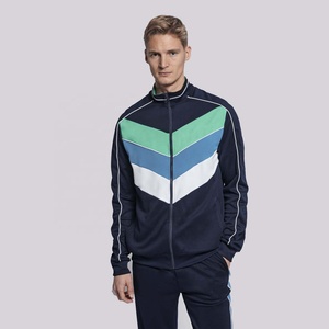 Survêtement slim Fit pour hommes, survêtement d'entraînement de sport, Logo personnalisé, haut à fermeture éclair et bas de jogging - Product Image 2
