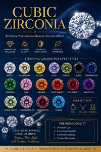 Circonia Cúbica, Piedras Preciosas Sueltas, Corte Brillante Redondo, Multicolor, 12 mm, Tratadas con Calor, Gemas Mughal para Joyería - Product Image 2