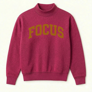 Casual Streetwear Everyday Fashion <b>Top</b> Loose Fit Mockneck Sweatshirt Unisex Cotton Fleece Pullover Warm Winter - Product Image 1