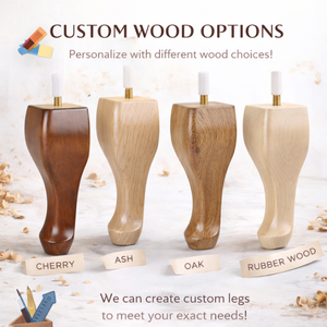 Classic Walnut <b>Wooden</b> <b>Sofa</b> <b>Legs</b> Solid Wood Furniture Feet for Couch Loveseat and Bed Frame Support - Product Image 4
