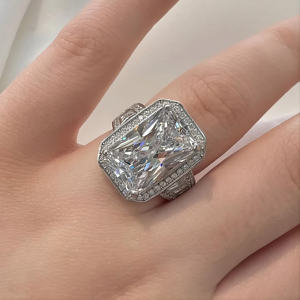 Anillo de Compromiso/Boda de Diamantes Amarillos en Oro de 14K Estilo Vintage para Mujer, Corte Radiante, Diamante Cultivado en Laboratorio VS Clásico, Certificado IGI - Product Image 1