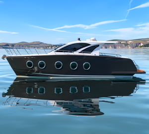 Yacht sportif en aluminium UBI 13512 personnalisé de 13 m pour 12 passagers avec moteur hors-bord de 300 CV, 35-40 nœuds, pour la pêche en rivière et les loisirs - Product Image 1