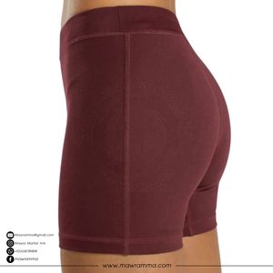 กางเกงขาสั้นโยคะลายทาง/สีพื้นแบบมีโลโก้สั่งทำ OEM เป็นมิตรกับสิ่งแวดล้อม เนื้อผ้าริบ ระบายอากาศได้ดี ไซส์พลัสสำหรับผู้หญิง กางเกงออกกำลังกายสำหรับฤดูร้อน - Product Image 3