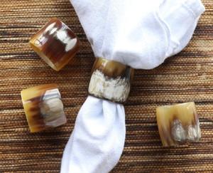 Anillo de Servilleta de Cuerno Natural Marrón de Estilo Elegante, Personalizado para Vajilla, Decoración del Hogar, al Mejor Precio - Product Image 1