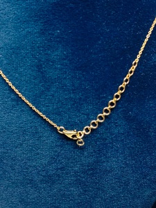 Collar con Colgante de Diamante Corte Redondo con Halo en Oro Amarillo, Colgante con Piedra Lateral en Forma de Lágrima, Collar de Diamantes Minimalista para Mujer, Regalo - Product Image 2