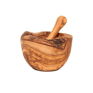 Wood Mortar and Pestle Set Eco-Friendly Natural Edge Wooden Spice <b>Grinder</b> and <b>Herb</b> Crusher for Garlic Spices and Home Kitchen - Product Image 1