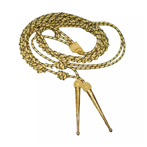 Aiguillettes de cérémonie en fil métallique, faites à la main avec embouts métalliques, pour uniformes - Product Image 6