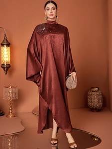AN11450 ENVAFA Elegant Breathable Loose Fit Polyester Women's Abayas Wholesale Dubai Islamic Clothing Custom Fabric <b>Kaftan</b> Abaya - Product Image 4