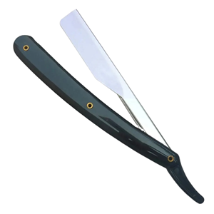 Maquinillas de Afeitar Clásicas con Mango de Plástico Negro y Hoja Afilada de Acero Inoxidable para Barbería, Uso en Exteriores, Hogar y Salón - Product Image 1
