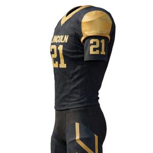 Uniforme de Fútbol Americano Personalizado de Manga Corta, Ligero y Transpirable, Talla Grande, Alta Calidad, Nuevo Estilo, Color Liso, 100% Frontal - Product Image 3