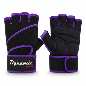 Gants de fitness sans doigts antidérapants pour la protection des paumes, avec logo personnalisé, pour la musculation et l'entraînement de force. - Product Image 1