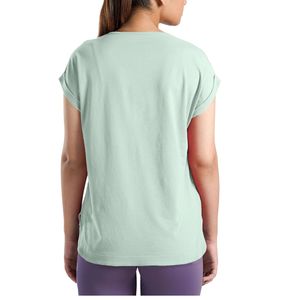 Camiseta de Manga Corta Verde Menta Personalizada para Mujer, Corte Holgado, Cuello en V, Ropa Deportiva Informal, Transpirable, Suave, para Gimnasio, Yoga y Ejercicio - Product Image 5