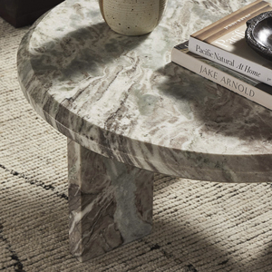 Luxurious Multi Cream <b>Marble</b> Finish Durable Heavy Thick <b>Round</b> Top Solid Bases Sawar <b>Marble</b> Living Room Home Sofa <b>Coffee</b> <b>Table</b> - Product Image 4