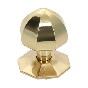 Boutons de meuble tendance en laiton poli brillant, en laiton massif, durables pour les intérieurs modernes et classiques de chambres et d'hôtels - Product Image 1