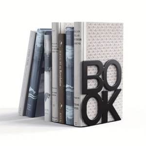 Sujetalibros metálicos contemporáneos, elegantes soportes para libros, solución decorativa de almacenamiento para estanterías de primera calidad en el hogar, la oficina o la biblioteca. - Product Image 6