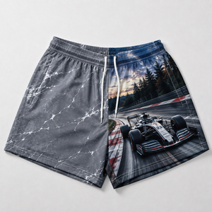 Men's Printed Canvas <b>Board</b> Shorts Front Sublimation <b>Transfer</b> Quick Dry Anti-Wrinkle Breathable Drawstring Casual 100% Polyester - Product Image 1