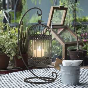 Vintage Metal <b>Candle</b> Holder Lantern Decorative Hollow <b>Candle</b> <b>Stand</b> For Home Wedding Party Table Garden Decoration - Product Image 1