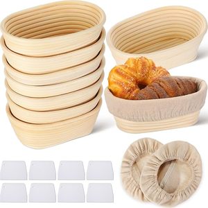 Cesta Banneton con Forro, Cesta Redonda de Mimbre para Fermentar Pan, Hecha a Mano para Panadería Casera y Panaderos Profesionales - Product Image 4