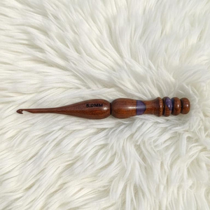 Luxury Colorful Wooden and Resin Round 20cm <b>Crochet</b> <b>Hooks</b> <b>Set</b> for Yarn Craft and Hand Knitting - Product Image 2
