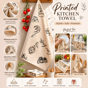 Juego de Paños de Cocina de Algodón Premium |   Paño de Limpieza de Cocina Suave y Absorbente para Secar Platos y Cristalería |   Paño de Cocina Reutilizable para Té - Product Image 5