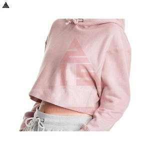 Sudadera con capucha de mezcla de algodón para mujer del mejor proveedor, para ropa urbana de invierno, básica y cómoda, con diseño corto, para compras al por mayor - Product Image 5