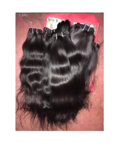 Paquete de cabello humano de templo indio crudo barato Extensión de cabello virgen alineado con cutícula con cierre de encaje - Product Image 4