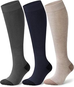 Men Solid Black <b>Knee</b> <b>High</b> <b>Socks</b> Breathable Knitted Athletic Tube <b>Socks</b> for Football Basketball - Product Image 3