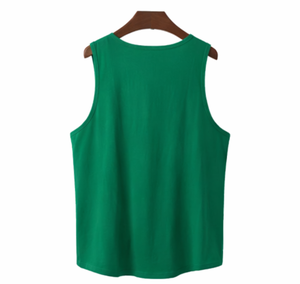 Débardeur de sport décontracté pour hommes en coton tricoté 100% respirant à séchage rapide, col rond, pour la gym et la course à pied - Product Image 4