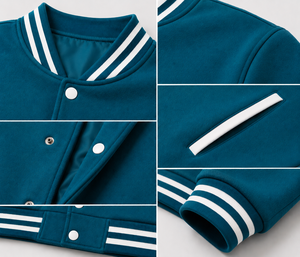 Chaqueta universitaria hecha con materiales duraderos y un ajuste cómodo que ofrece un estilo atemporal para un estilo de vida activo, informal y a la vanguardia de la moda. - Product Image 6
