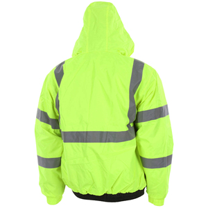 High Visibility Safety <b>Jacket</b> With Reflective Strips Custom Design Outdoor Workwear For All Seasons - Product Image 2