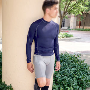 Shorts de course pour hommes grande taille, écologiques, amincissants, à compression, séchage rapide, respirants, pour la gym et le sport – Vente en gros - Product Image 3