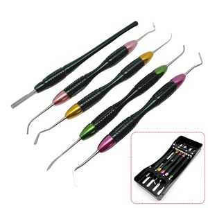 Espátulas para Resina Compuesta Dental, Kit de Mango de Bisturí para Restauración Estética, Caja de Desinfección, Manual, Certificado CE, para Dentistas - Product Image 1