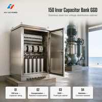 Banque de condensateurs de compensation de puissance réactive 150 kvar, armoire de distribution basse tension en acier inoxydable GGD MNS