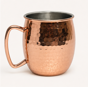 Taza Moscow Mule de Cobre Martillado Artesanal, Vaso de Cerveza Ecológico de Acero Inoxidable para Bares y Hoteles - Product Image 6