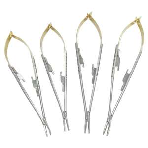 Porte-aiguilles Castroviejo pour implants dentaires, chirurgicaux et orthodontiques - Conception légère pour une prise en main sûre sans accrocs - Product Image 1