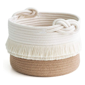 Boho Style Natural Rattan Rectangle Eco-Friendly <b>Storage</b> Basket Set Handmade Woven Organizer for Modern Home Decoration - Product Image 6