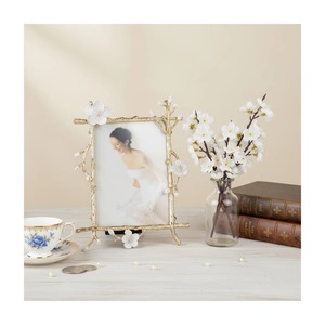 Rustic Luxury <b>Gold</b> Twig Photo <b>Frame</b> Decorative Blossom Tabletop Display Nature Inspired <b>Gold</b> Metal Branch <b>Frame</b> With White - Product Image 1