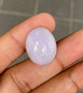 Cabochon de jade violet naturel de Birmanie, pierre précieuse de jadéite véritable, taille ovale, pierre brute certifiée par un tiers pour la fabrication de bijoux fins - Product Image 3