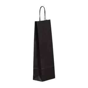 Sac en papier kraft en gros avec poignées pour bouteilles de vin, whisky et spiritueux – Sac cadeau marron pour événements professionnels - Product Image 3