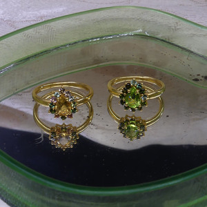 Wedding Wear 925 Sterling Silver Gold Plated Jewelry <b>Citrine</b> Multi Tourmaline Gemstone Women Wear Classic <b>Ring</b> - Product Image 6