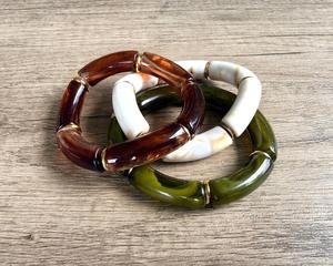 Bracelet jonc en résine fait main MN Exports, bijoux de mode islamique modernes et élégants, accessoire décoratif coloré pour poignet, pour femmes et filles - Product Image 4