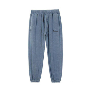 Pantalon de survêtement épais pour homme – Joggers en coton uni, coupés et cousus, modèle stock - Product Image 2