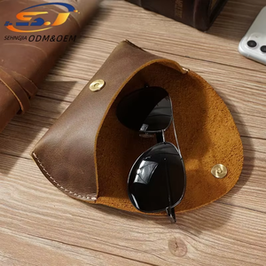 Slim Profile Genuine Leather Glasses Sleeve Elegant <b>Spectacle</b> <b>Case</b> Wholesale International Shipping LGC-0083 - Product Image 3