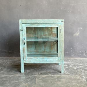 La mejor colección de vitrinas de madera azul envejecida con cristal para arte antiguo del Himalaya - Product Image 4