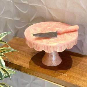 Premium Eco-Friendly 3-Piece Resin Cake Stand Handmade Luxury Display for Birthday Party Decorations and Bakery Use - Product Image 1