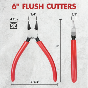 6" <b>Precision</b> Wire Cutters Spring Loaded Side Cutters Ultra Sharp Flush Cut Pliers High Carbon Steel Micro Wire Cutting <b>Tool</b> - Product Image 5