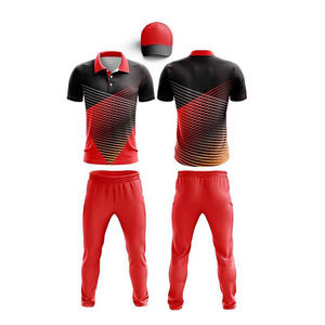 Polo de cricket personnalisé respirant en gros, maillot d'été à séchage rapide 100 % polyester unisexe à manches courtes - Product Image 3