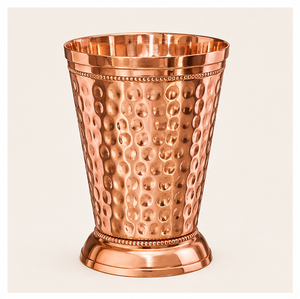 Verre à boire décoratif en cuivre gravé à motifs floraux, gobelet réutilisable pour boissons, cadeau pour la cuisine et la salle à manger - Product Image 6