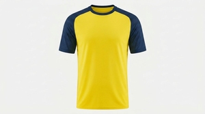 T-shirt pour homme en polyester à séchage rapide, col rond, manches courtes, couleur rouge, coupe classique, toutes saisons - Product Image 2